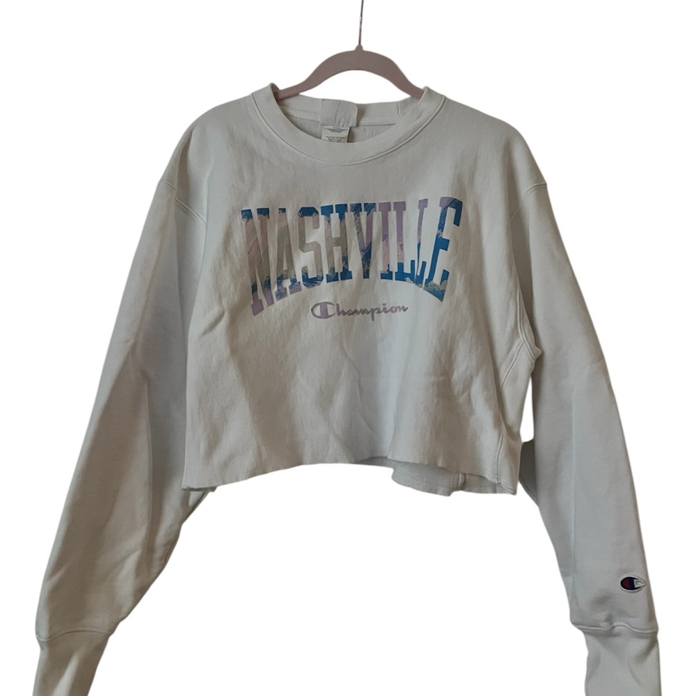 Champion White Crew Neck Sweater